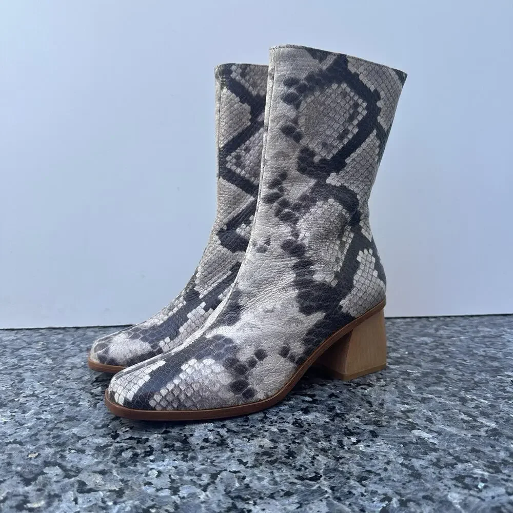 Paloma Wool Snakeskin Leather Emilia Boots Size 37